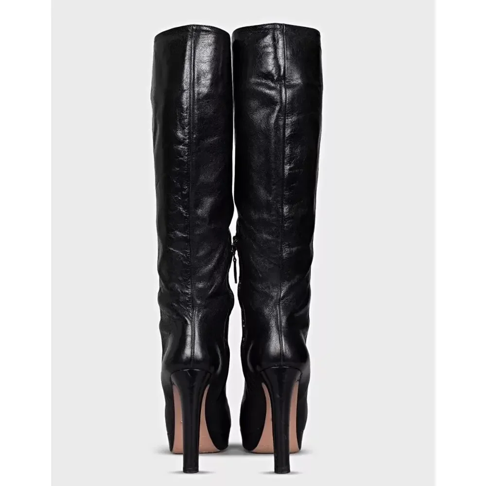 Prada black leather